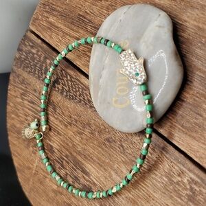 B2626 Chakra hamsa bracelet cuff seed beaded exotic